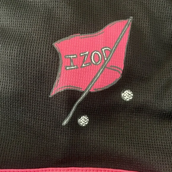 Golf Izod Black and Pink Polo Shirt - Picture 4 of 6